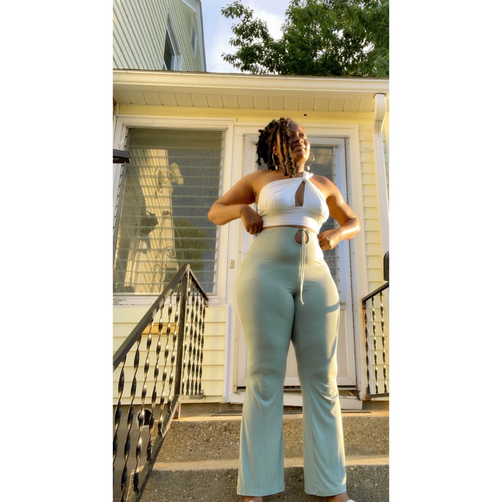 SHEIN Green Wide Leg Pants
